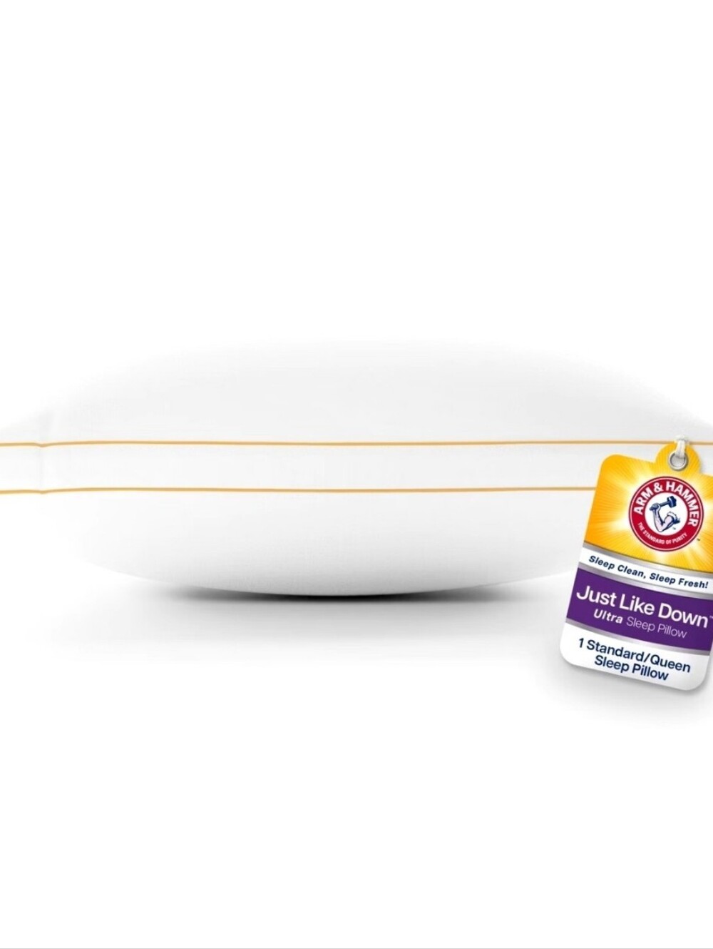 Arm & Hammer Soft Just Like Down Sleep Pillow New